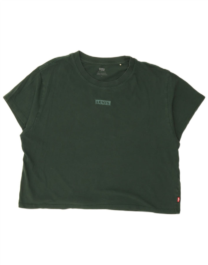 T-shirt corta da donna Levi's UK 14 verde medio