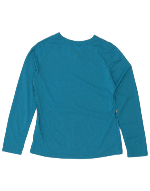 Top Nike Dri Fit per ragazze, manica lunga, 11-12 anni, grande, in poliestere blu