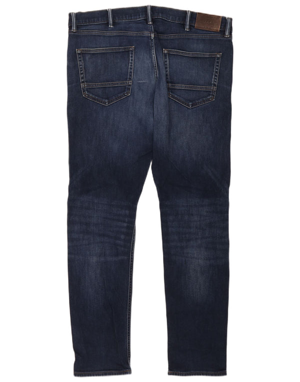 Jeans slim da uomo Marks & Spencer W38 L33 cotone blu navy