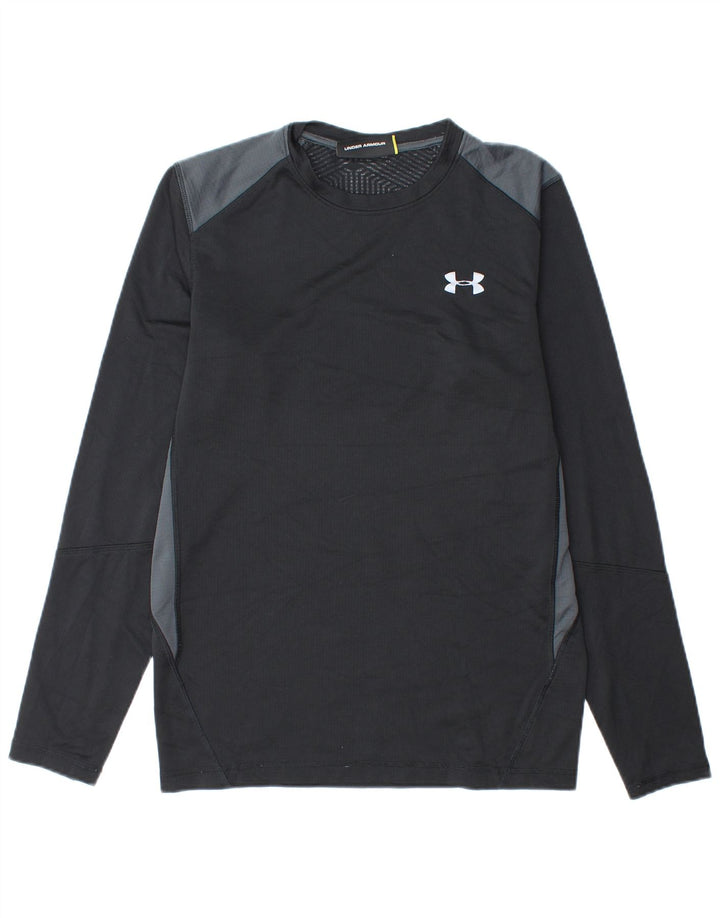Maglia UNDER ARMOUR da uomo a manica lunga piccola nera in poliestere color block
