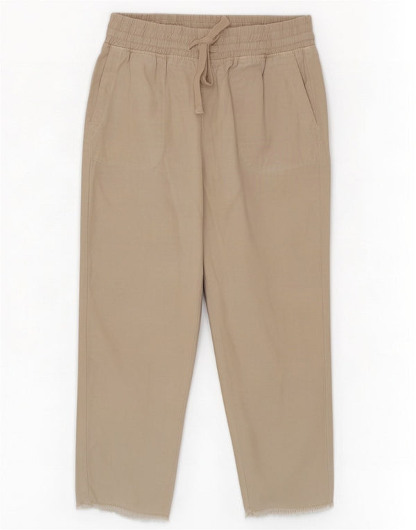 Pantaloni corti a vita alta da donna Zara medi W28 L25 Beige