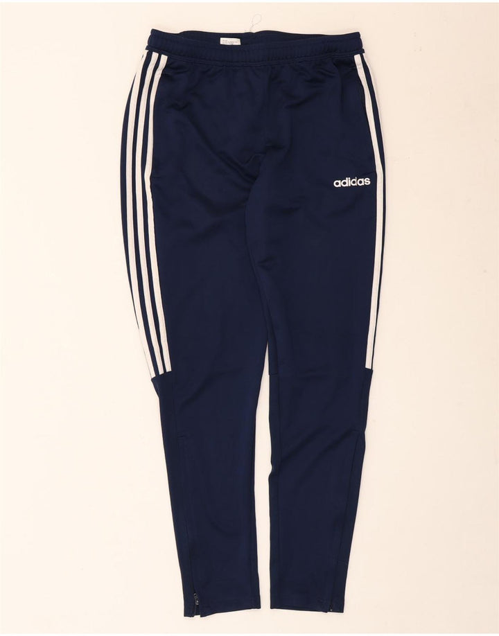 Pantaloni da tuta da uomo Adidas medi in poliestere blu navy