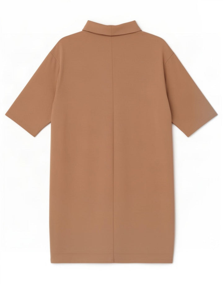 Abito a trapezio da donna Zara UK 16 grande in cotone beige