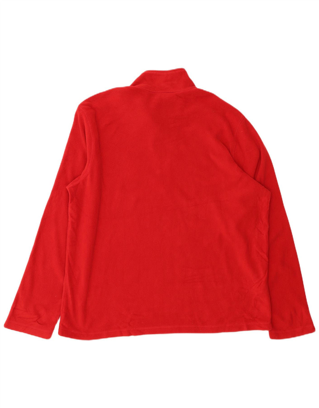 EDDIE BAUER Maglione in pile da uomo con zip e collo XL rosso poliestere