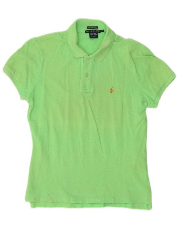 Polo skinny da donna Ralph Lauren UK 16 grande cotone verde