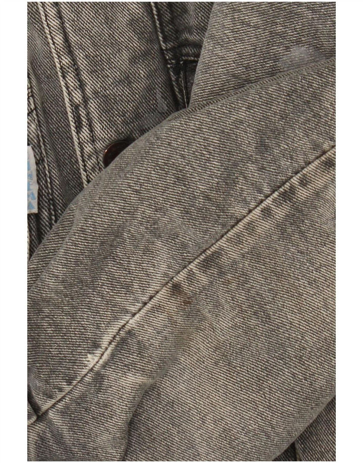 Giacca di jeans vintage da uomo UK 40 grande grigia