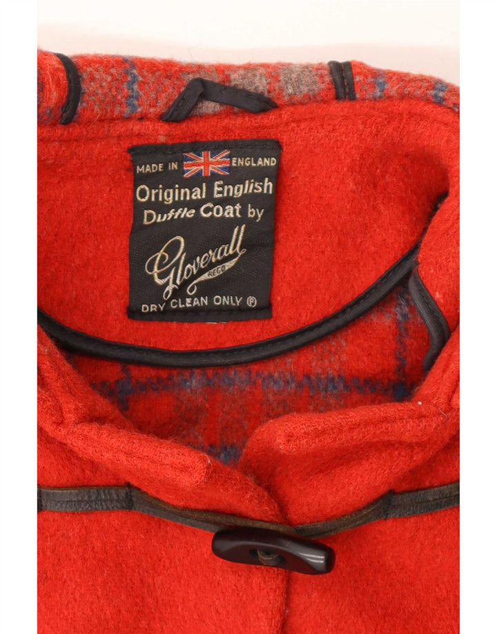 Gloverall Montgomery con cappuccio da donna UK 10 piccolo rosso Lana