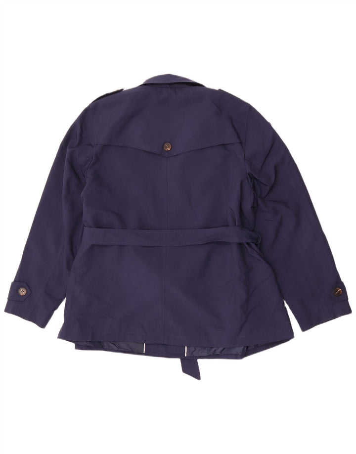 Trench corto da donna Marks & Spencer UK 22 3XL poliestere blu navy