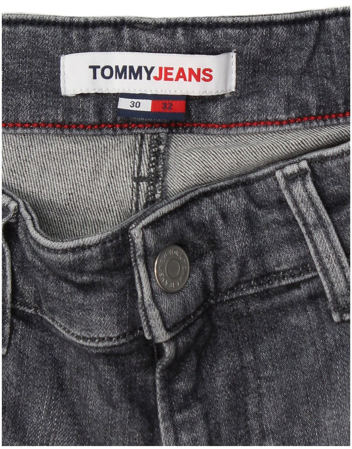 TOMMY HILFIGER Jeans slim da uomo W30 L32 cotone grigio