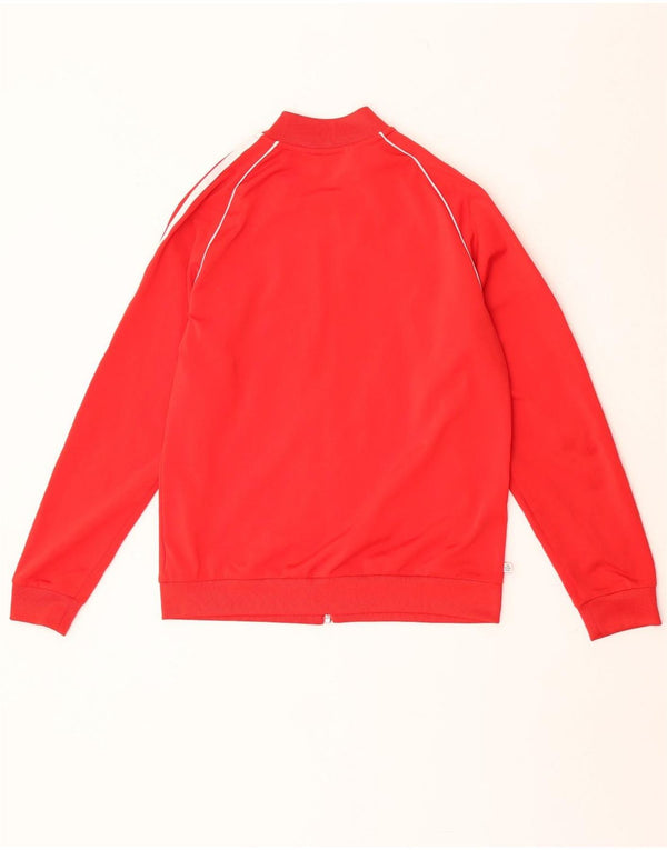 Giacca top della tuta da ragazzo ADIDAS 12-13 anni, taglia grande, rossa, in poliestere