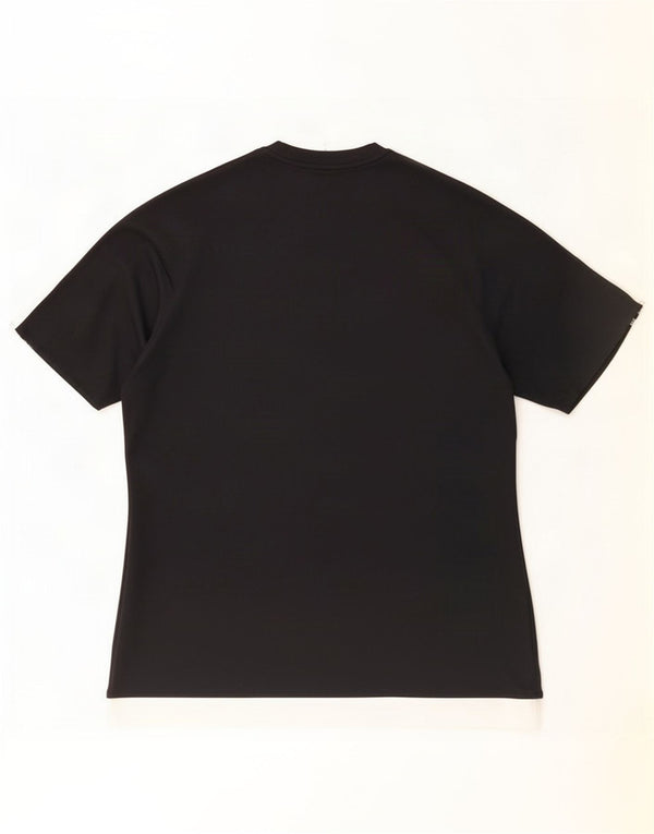 T-shirt Adidas Climalite da uomo, grande, in poliestere color block nero
