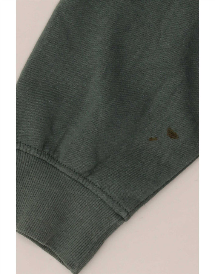 Felpa oversize corta da donna Zara, maglione UK 14, cotone verde medio