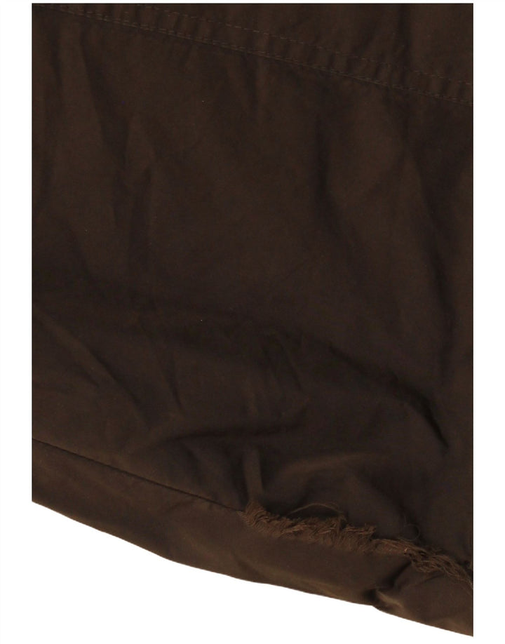 MASSIMO DUTTI Giacca a vento con cappuccio da donna UK 14 Cotone kaki medio