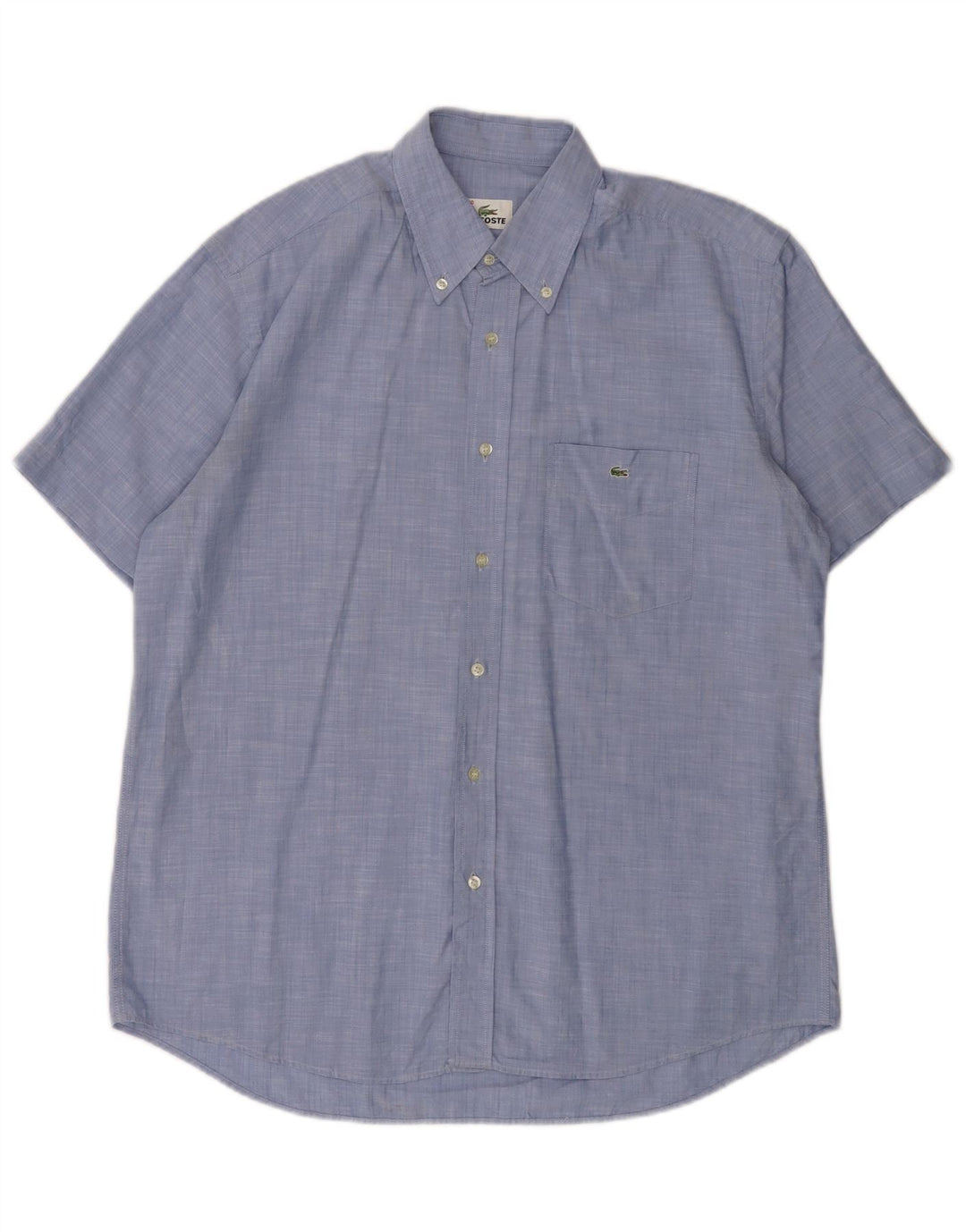 LACOSTE Camicia a maniche corte da uomo taglia 40 cotone blu medio