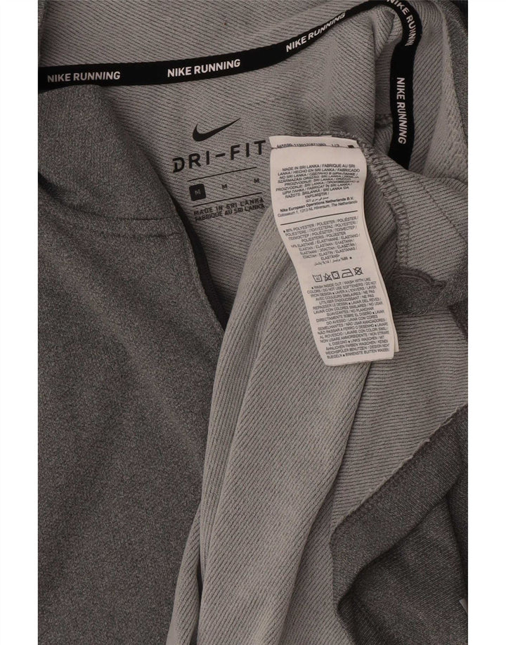 Maglia da tuta Nike Dri Fit Zip Neck Pullover da uomo in poliestere grigio medio