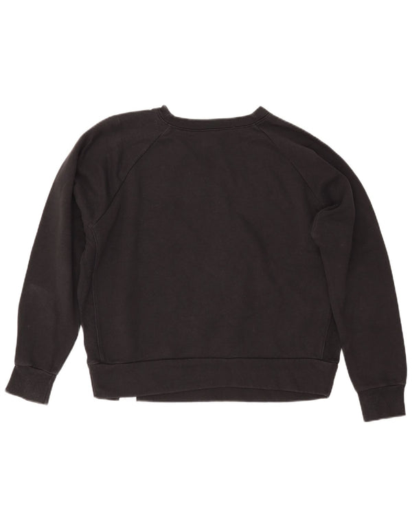 REEBOK Felpa con grafica da donna Maglione UK 14 Medio Nero Cotone