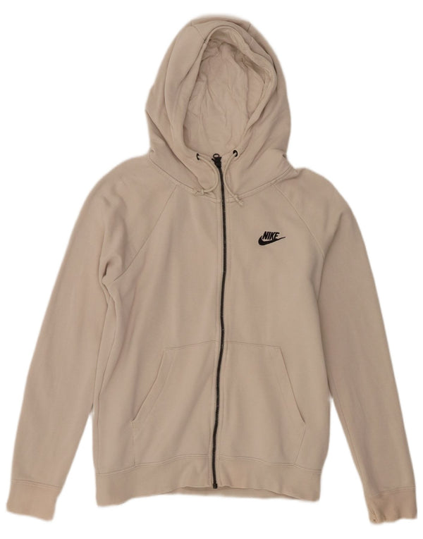 Felpa con cappuccio e zip Nike da uomo piccola in cotone beige