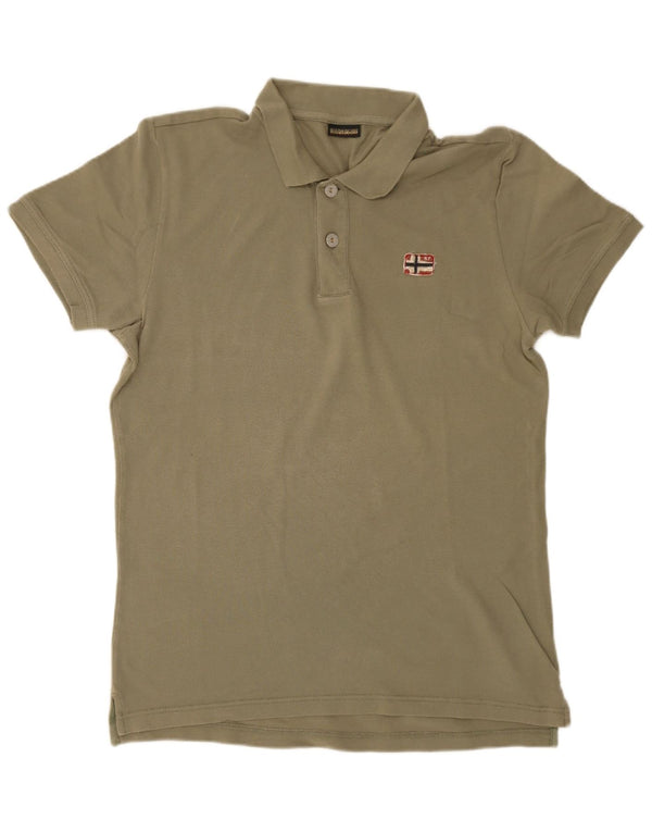 Polo geografica da uomo Napapijri XL in cotone kaki