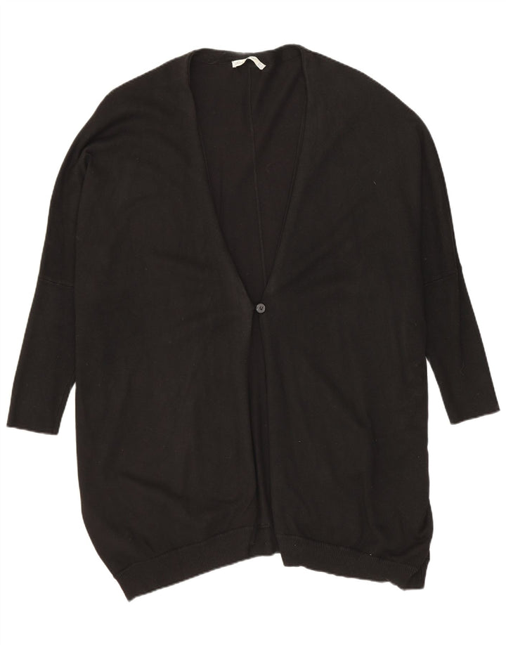 Maglione cardigan lungo da donna Zara UK 14 medio nero