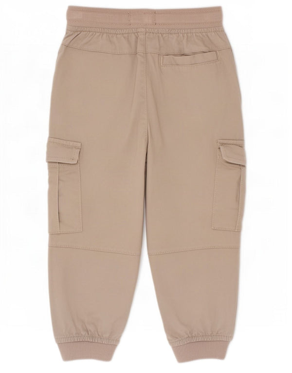Bench Boys Joggers Cargo Trousers 2-3 Years W20 L13 Beige Cotton