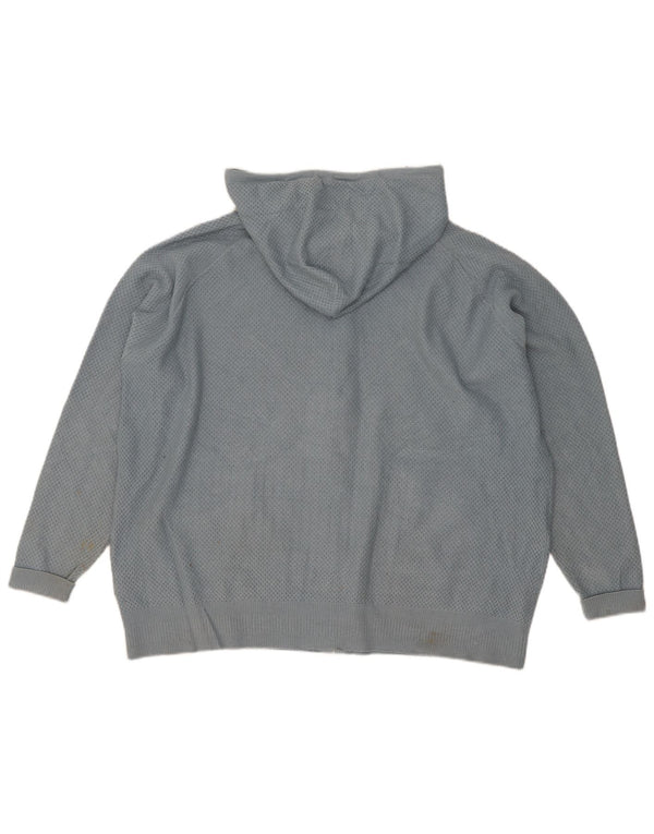 Maglione cardigan vestibilità ampia con cappuccio da donna Marks & Spencer UK 16 grande blu