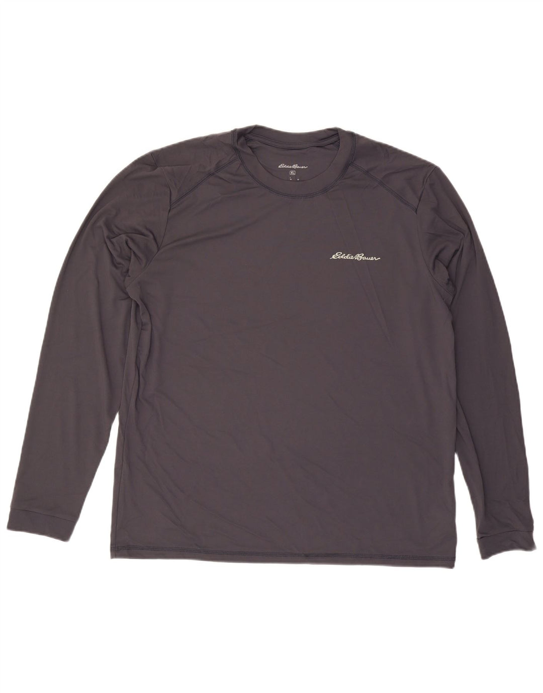 EDDIE BAUER Top grafico da uomo manica lunga XL poliestere grigio