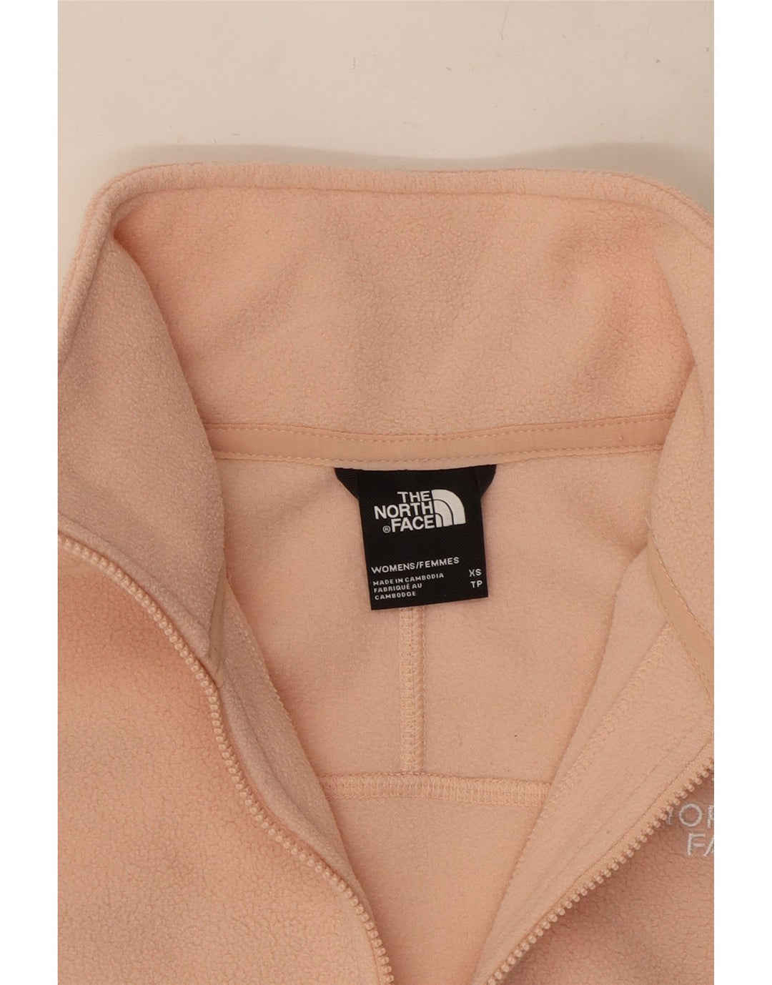 THE NORTH FACE Maglione in pile da donna oversize con collo corto e zip UK 6 XS Rosa