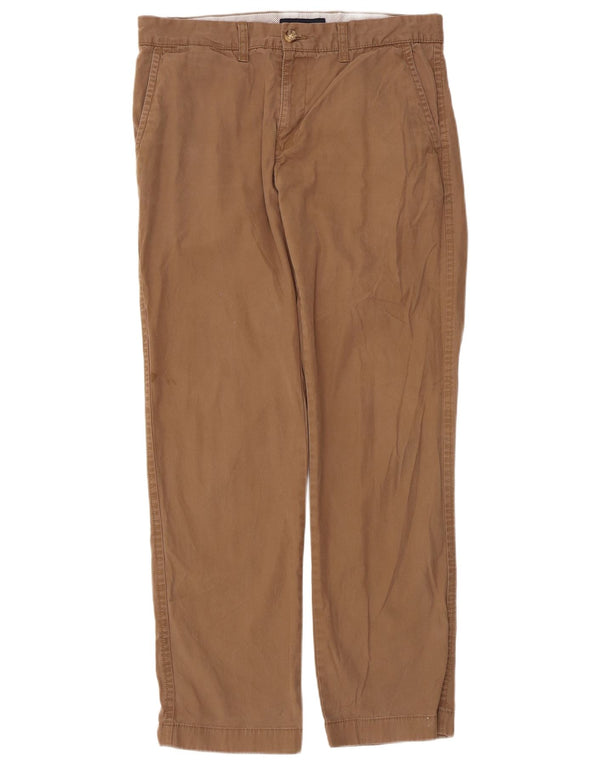 Pantaloni chino dritti da uomo Tommy Hilfiger W33 L32 in cotone beige