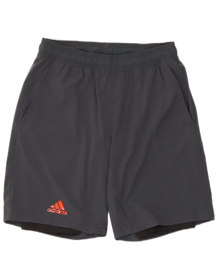Pantaloncini sportivi Adidas Climacool da uomo in poliestere grigio medio