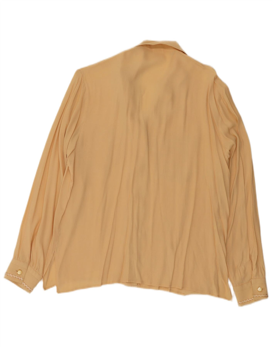 Camicetta camicia vintage da donna IT 46 grande acetato beige