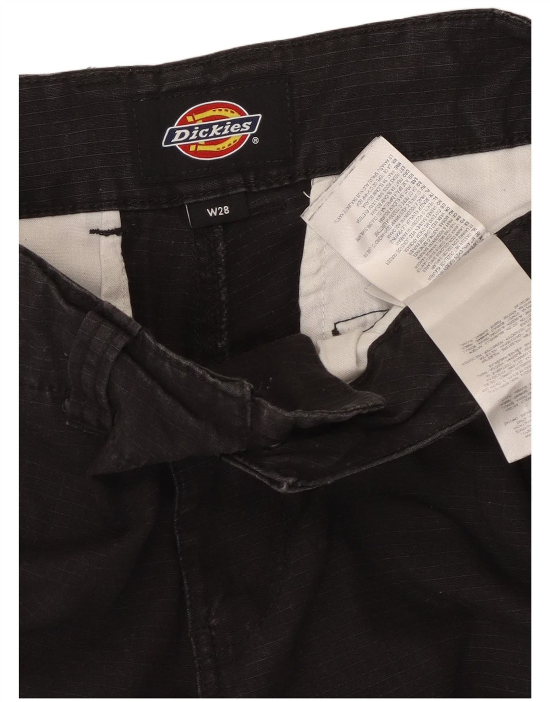 DICKIES Pantaloni cargo dritti da uomo W28 L29 cotone nero