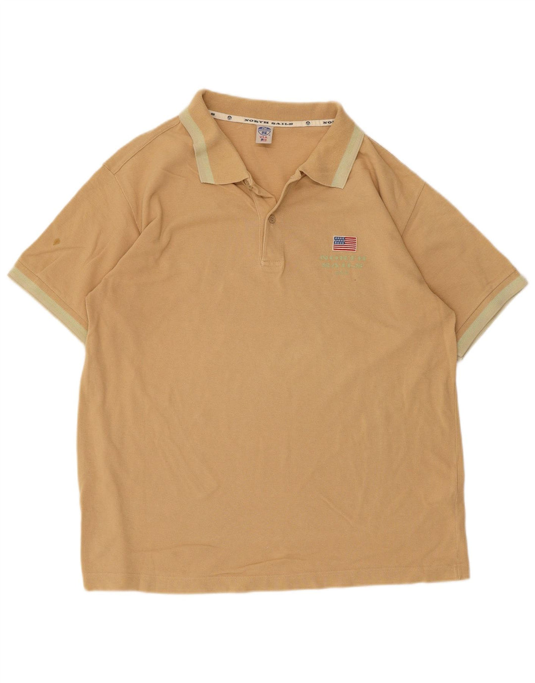 Polo da uomo North Sails in cotone beige medio