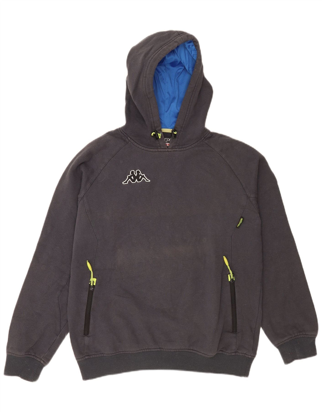 Felpa con cappuccio da uomo Kappa grande in cotone blu navy