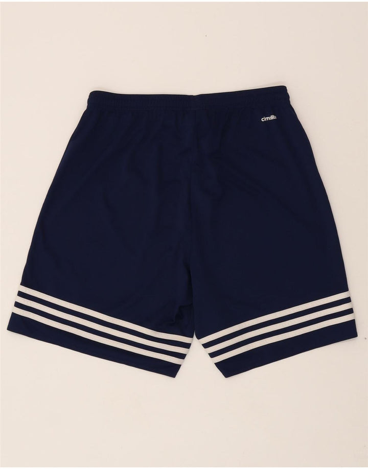 ADIDAS Mens Climalite Sport Shorts Medium  Navy Blue Polyester Vintage Adidas and Second-Hand Adidas from Messina Hembry 