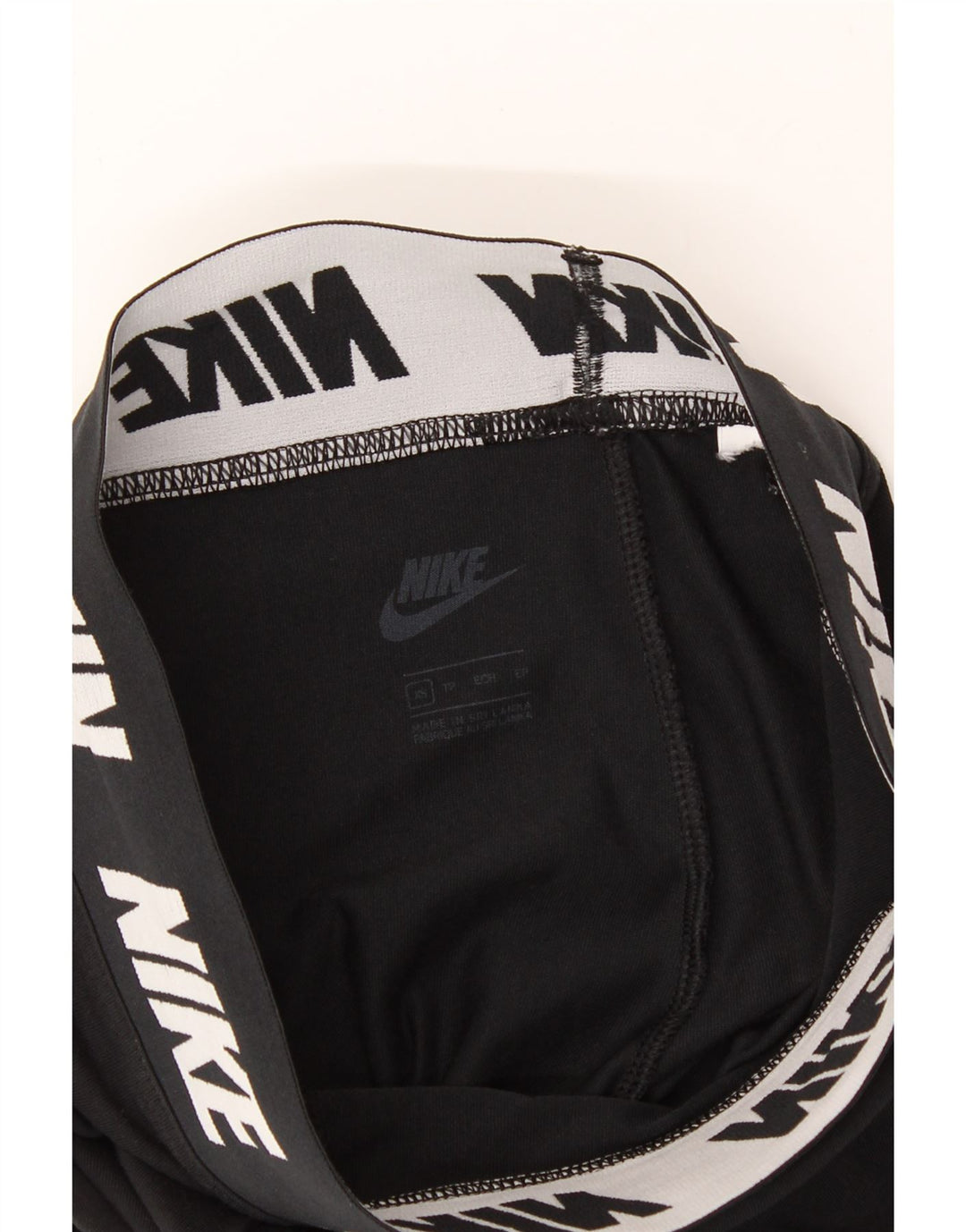 NIKE Womens Graphic Leggings UK 6 XS Black Vintage Nike and Second-Hand Nike from Messina Hembry 