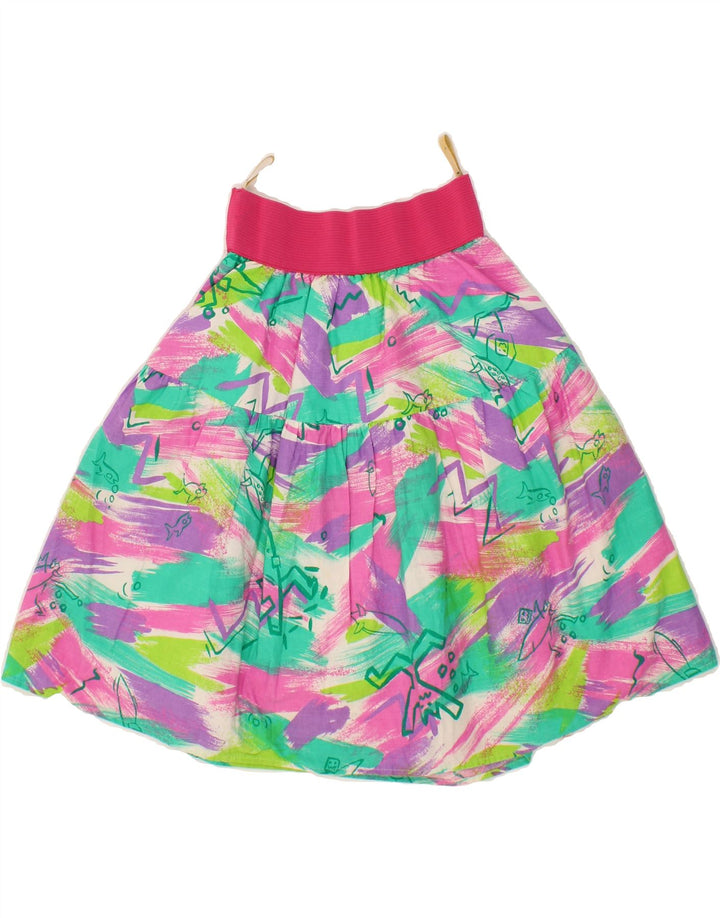 C&A Womens Abstract Pattern A-Line Skirt W28 Medium Multicoloured Cotton Vintage C&A and Second-Hand C&A from Messina Hembry 