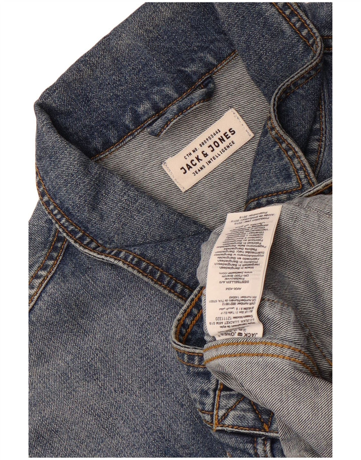 Giacca in denim da uomo Jack & Jones UK 36 piccola in cotone blu
