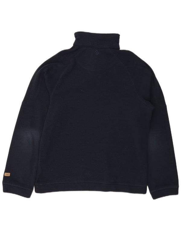 Maglione da uomo con collo a bottone con animali, poliestere medio blu navy