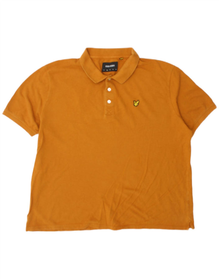Polo da uomo Lyle & Scott 2XL in cotone arancione