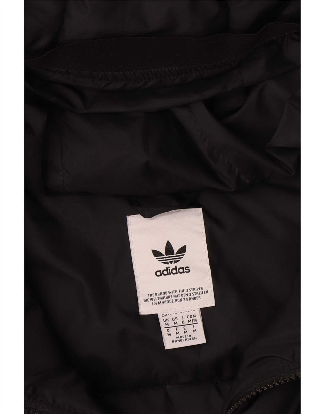 Giacca imbottita con cappuccio da uomo Adidas media poliestere nero