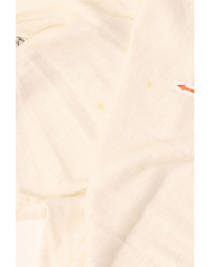Patrizia Pepe Top da donna oversize con spalle scoperte US 2 XS lino bianco