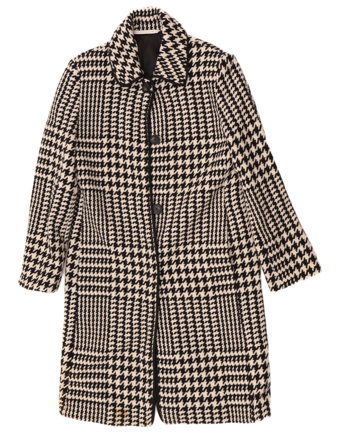 Cappotto oversize da donna Penny Black UK 10 piccolo in lana pied de poule nera