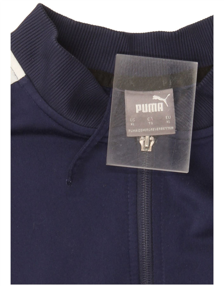 Giacca da ginnastica grafica da uomo Puma XL Colorblock blu navy