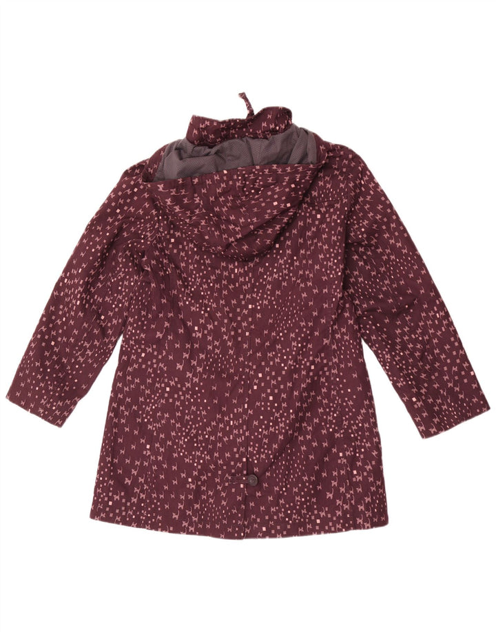 Impermeabile da donna con motivo astratto di White Stuff UK 12 Borgogna medio Cat