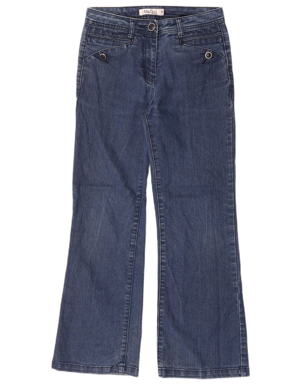 Jeans Bootcut da donna M&Co UK 10 Small W28 L28 Viscosa blu
