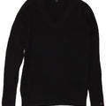 TOMMY HILFIGER Maglione da donna con scollo a V UK 10 Piccolo Nero