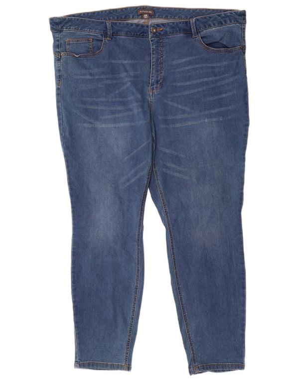 Jeans skinny autografati da donna Marks & Spencer UK 22 3XL W44 L28 Cotone blu