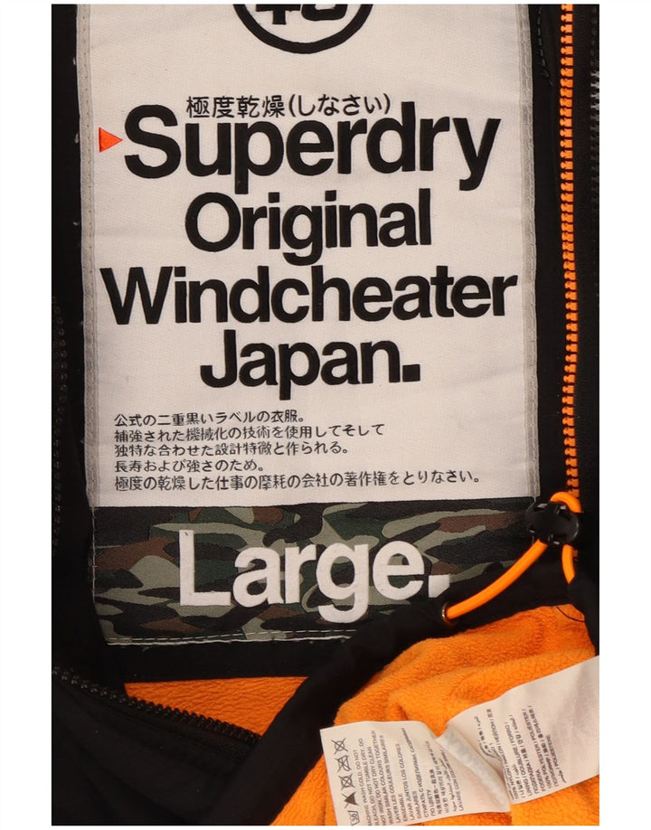 Giacca a vento da donna Superdry Windcheater UK 16 grande nera