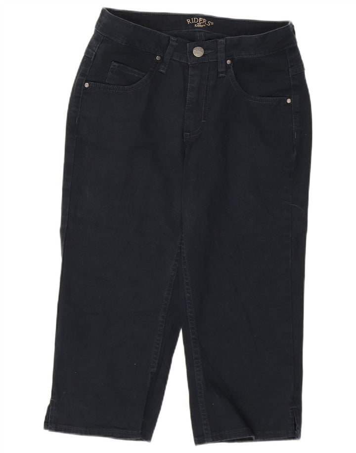Jeans LEE Riders Capri da donna US 4 Small W27 L18 Blu Navy Cotone