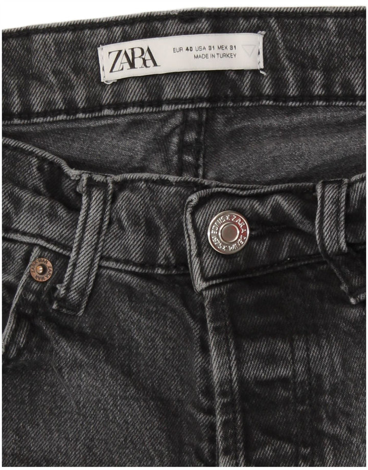 Jeans dritti da donna Zara EU 40 medio W30 L27 cotone grigio